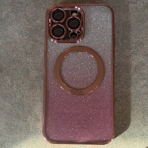 Glitter Pink Phone Case iPhone 14 Pro Max